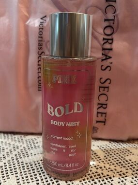 (Inventory 43) PINK Victoria's Secret Bold Body Mist - Pink with Silver Cap